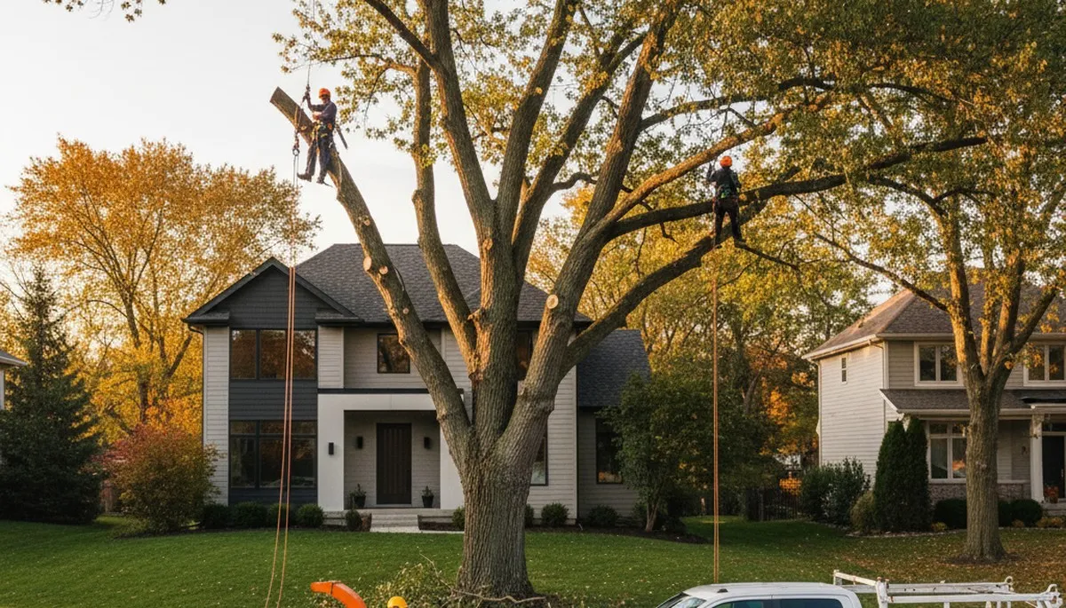 Professional tree removal service in Aurora, IL by certified arborists