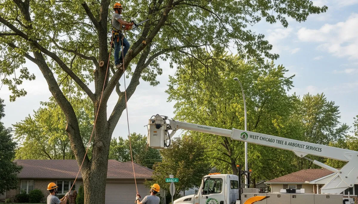 Professional tree removal service in Aurora, IL by certified arborists